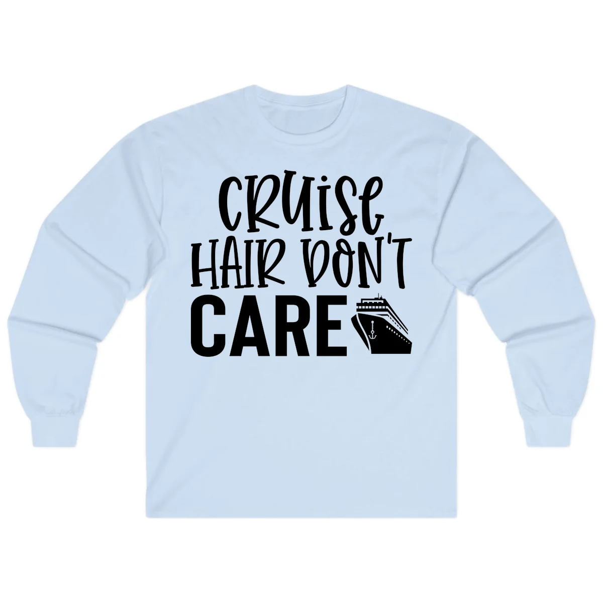 Cruise Hair Don't Care Long Sleeve Shirt in Light Blue