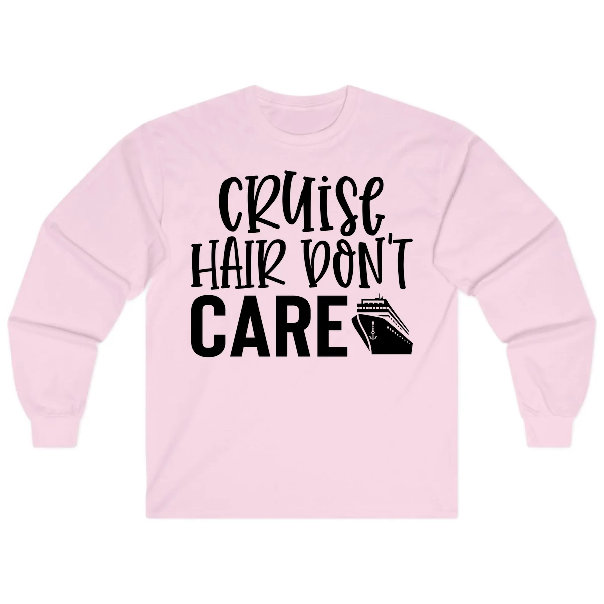 Cruise Hair Don't Care Long Sleeve Shirt in Light Pink