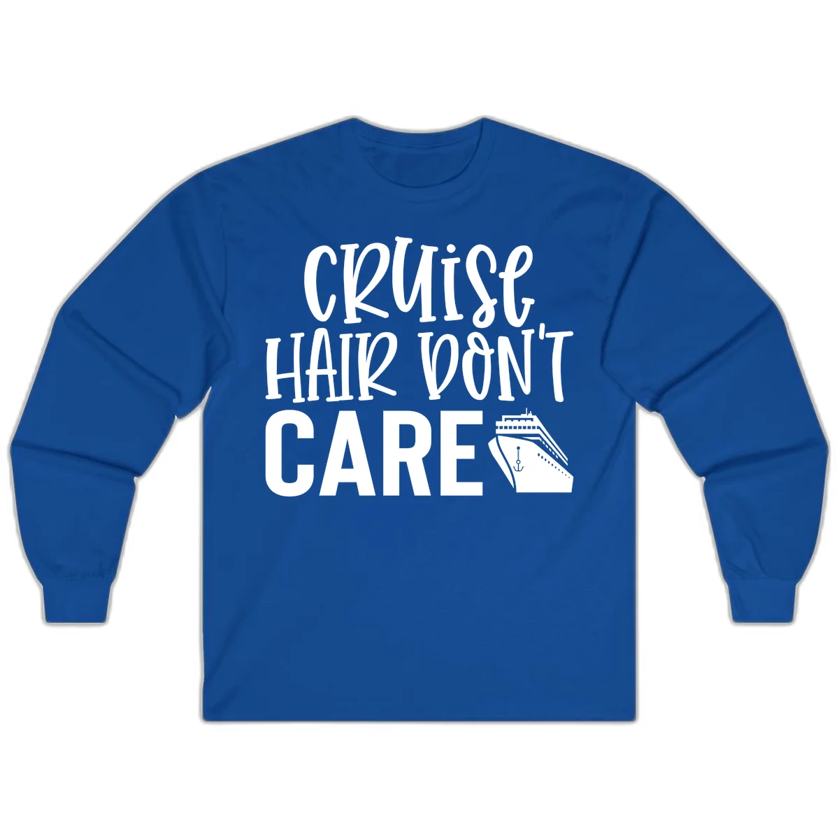 Cruise Hair Don't Care Long Sleeve Shirt in Royal