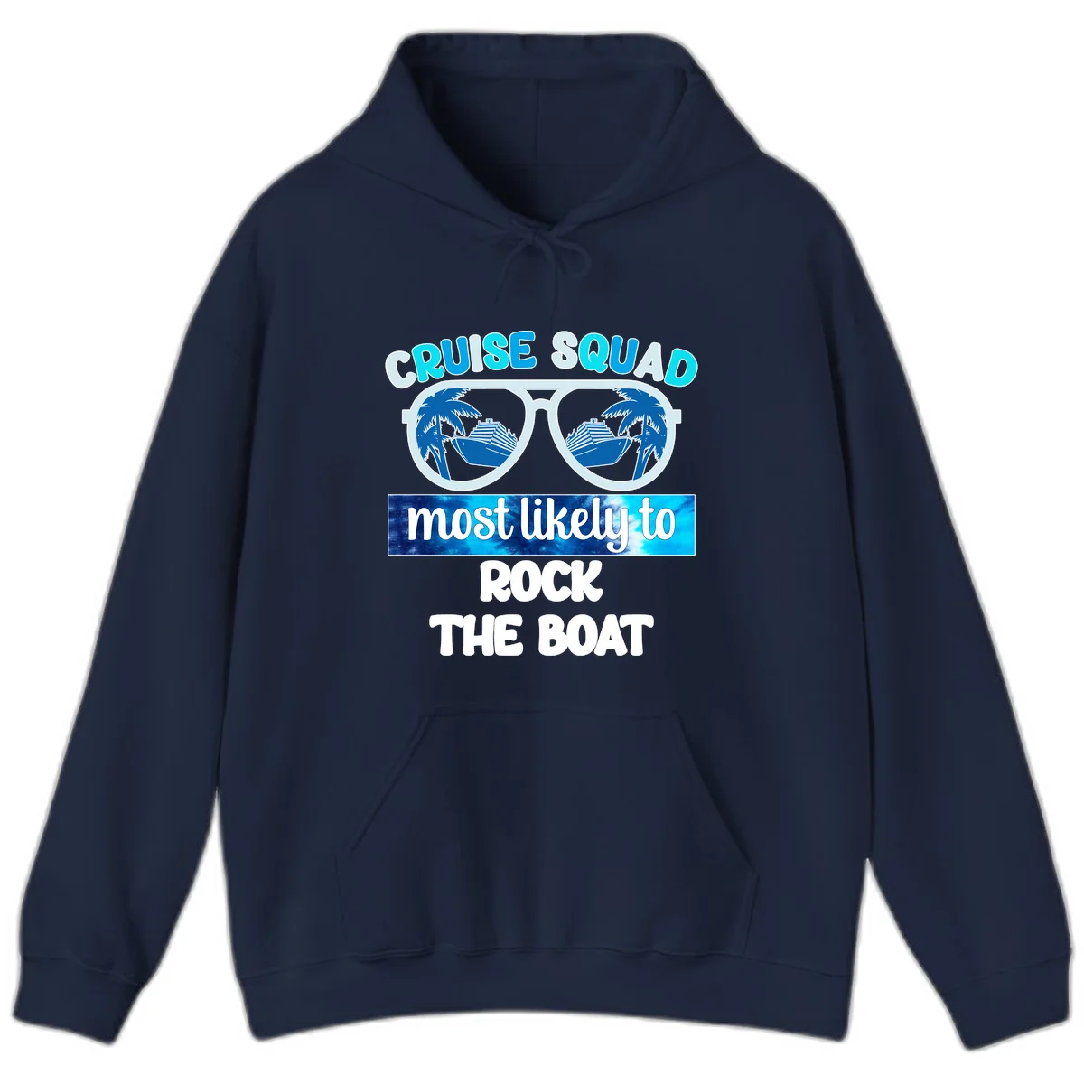 Cruise Squad Most Likely To Rock The Boat Hoodie in Navy