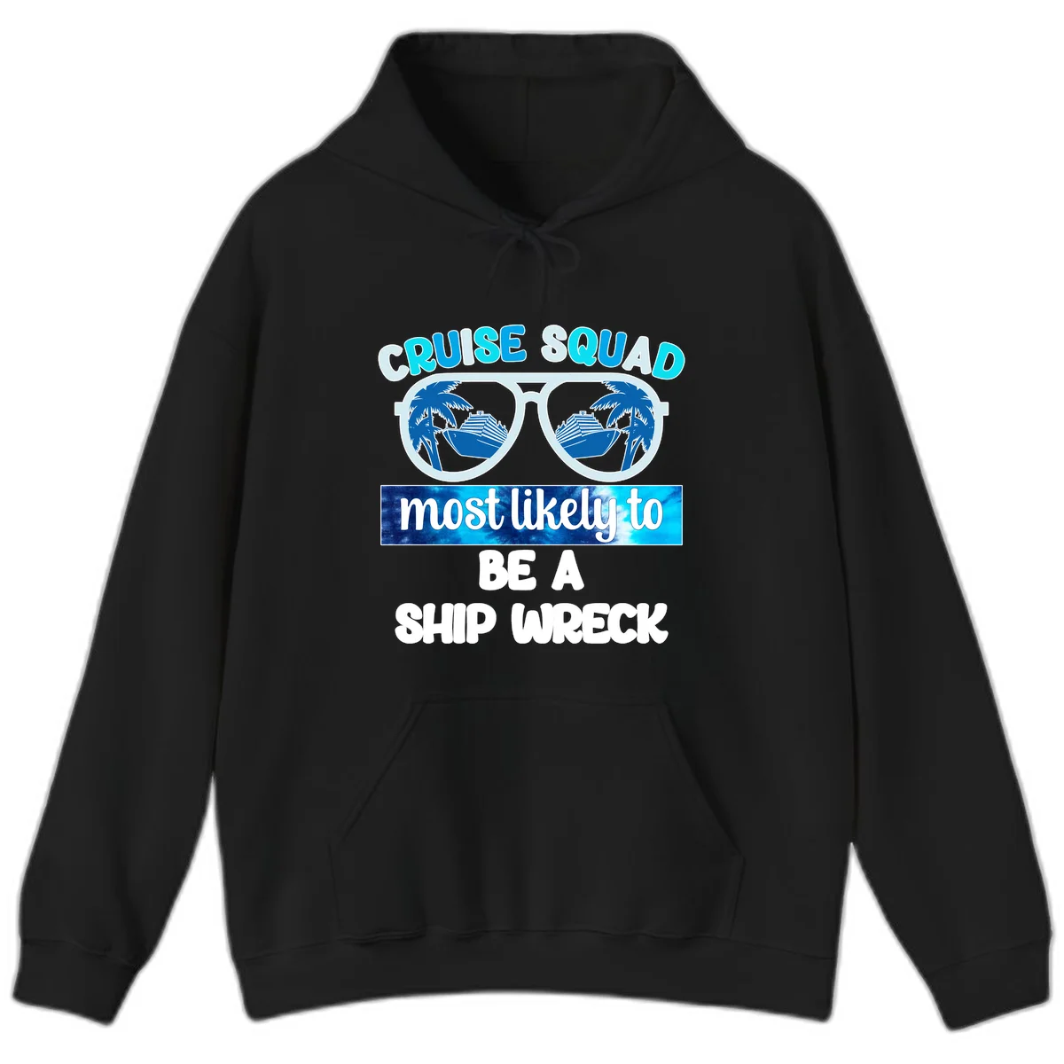 Cruise Squad Ship Wreck Hoodie in Black