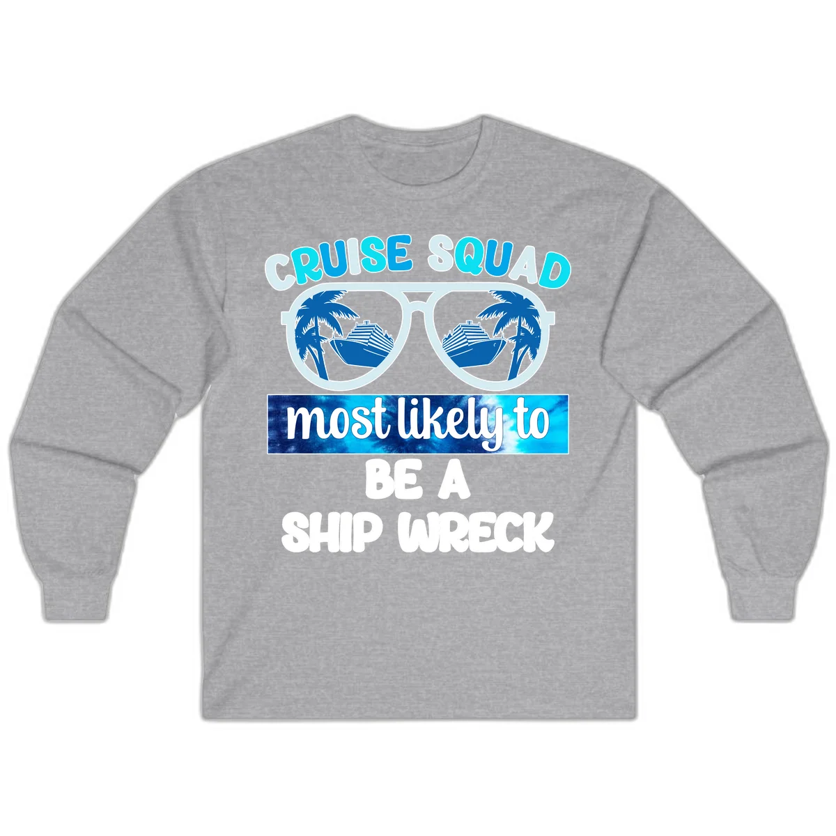 Cruise Squad Ship Wreck Long Sleeve in Sport Grey
