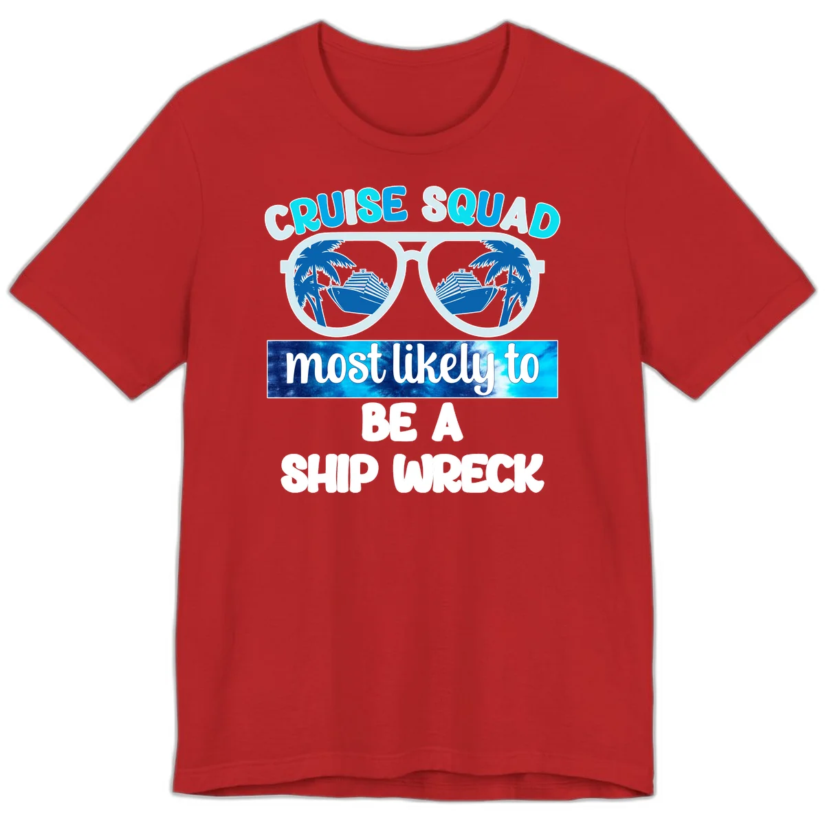 Cruise Squad Ship Wreck Premium T-Shirt in Red
