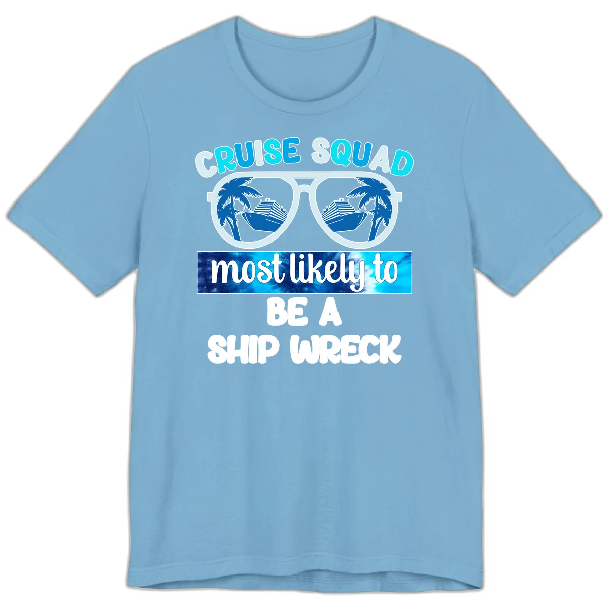 Cruise Squad Ship Wreck Premium T-Shirt in Ocean Blue
