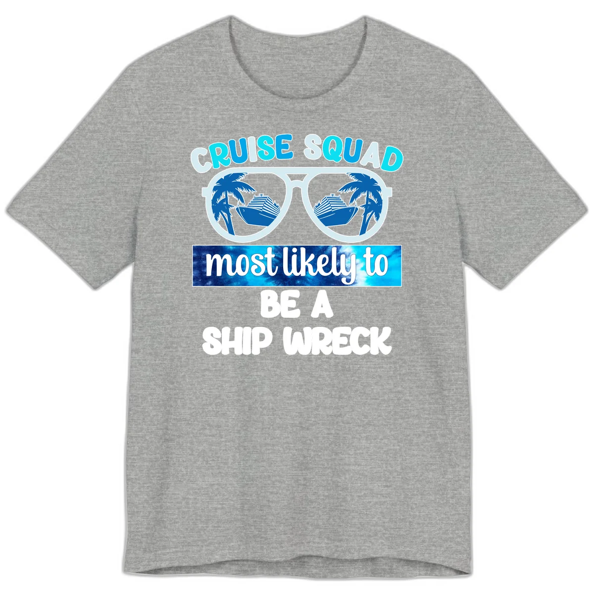 Cruise Squad Ship Wreck Premium T-Shirt in Athletic Heather