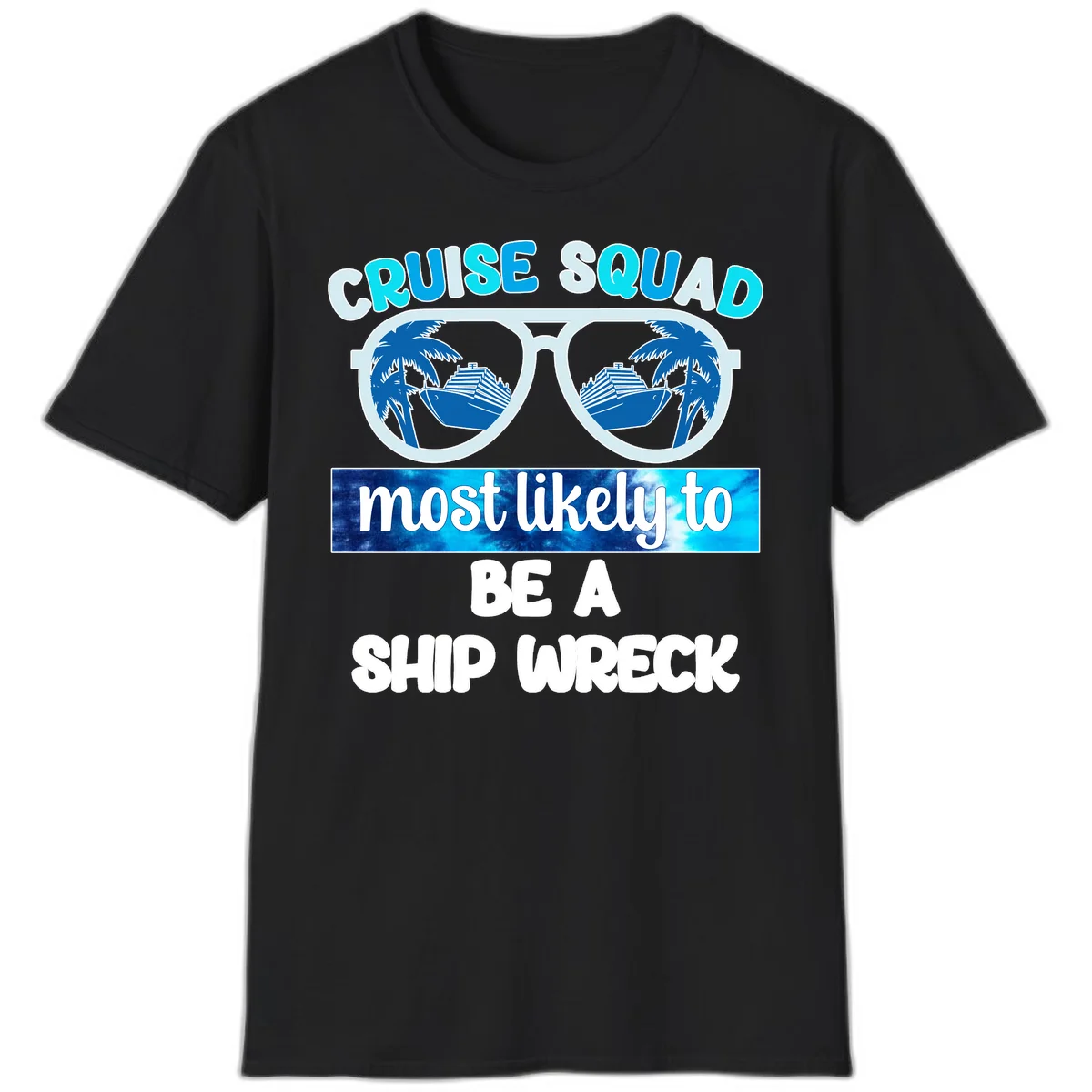 Cruise Squad Ship Wreck T-Shirt in Black