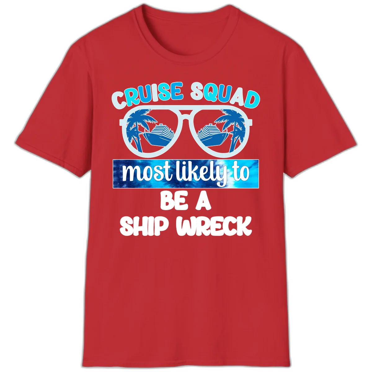 Cruise Squad Ship Wreck T-Shirt in Red