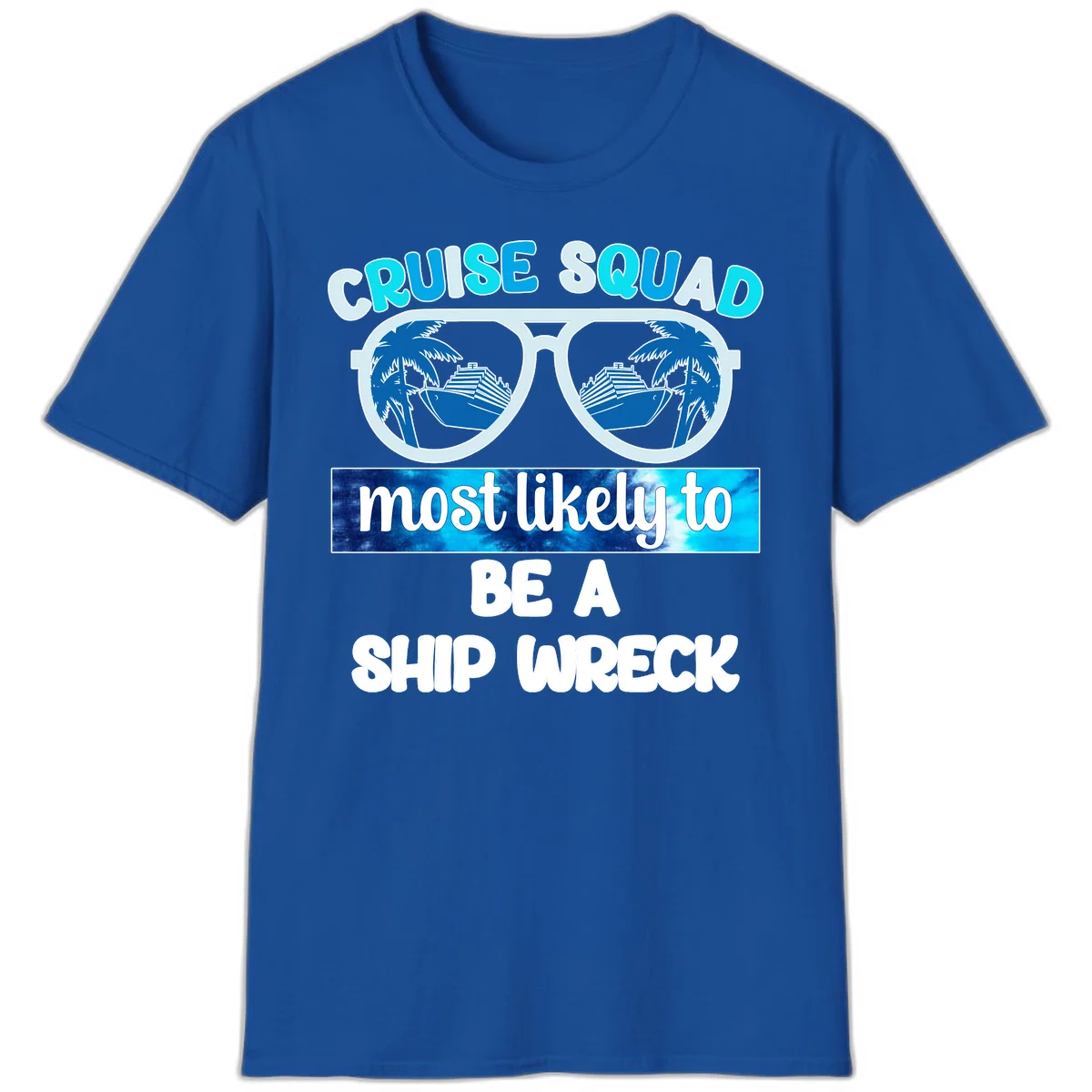 Cruise Squad Ship Wreck T-Shirt in Royal