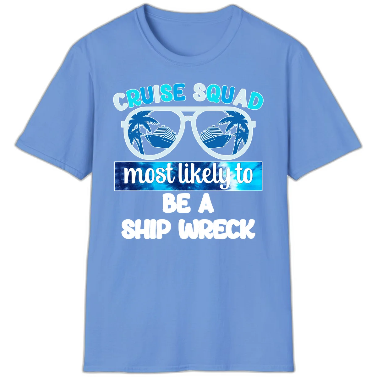 Cruise Squad Ship Wreck T-Shirt in Carolina Blue