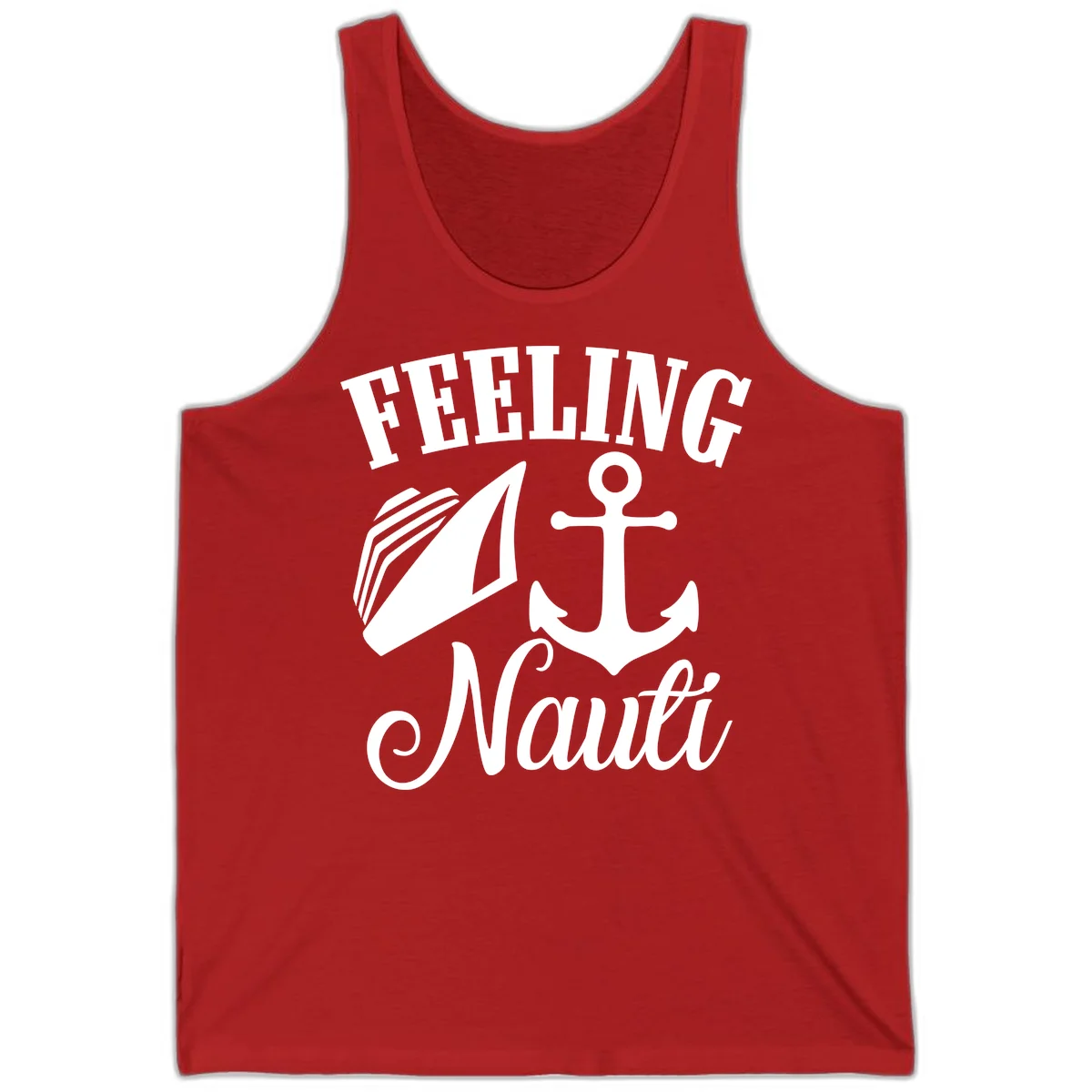 Feeling Nauti Anchor & Sailboat Tank in Red