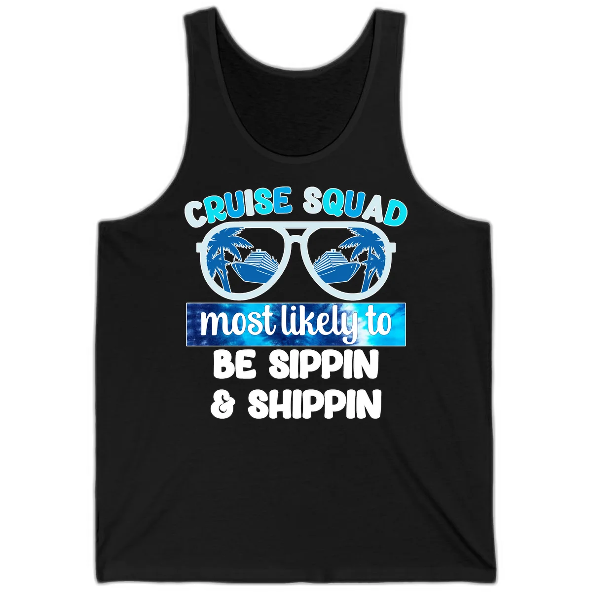 Cruise Squad Sippin & Shippin Tank in Black