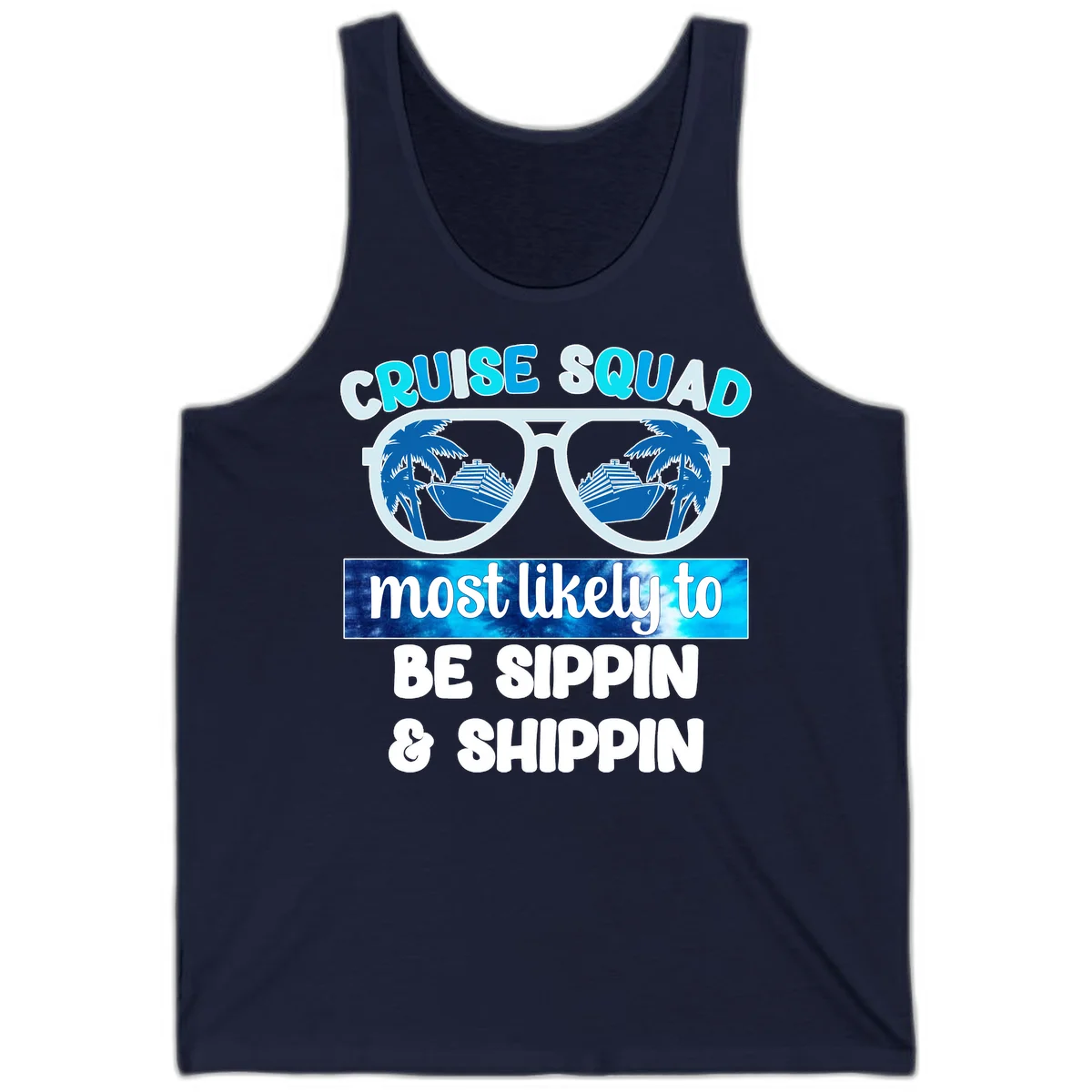 Cruise Squad Sippin & Shippin Tank in Navy