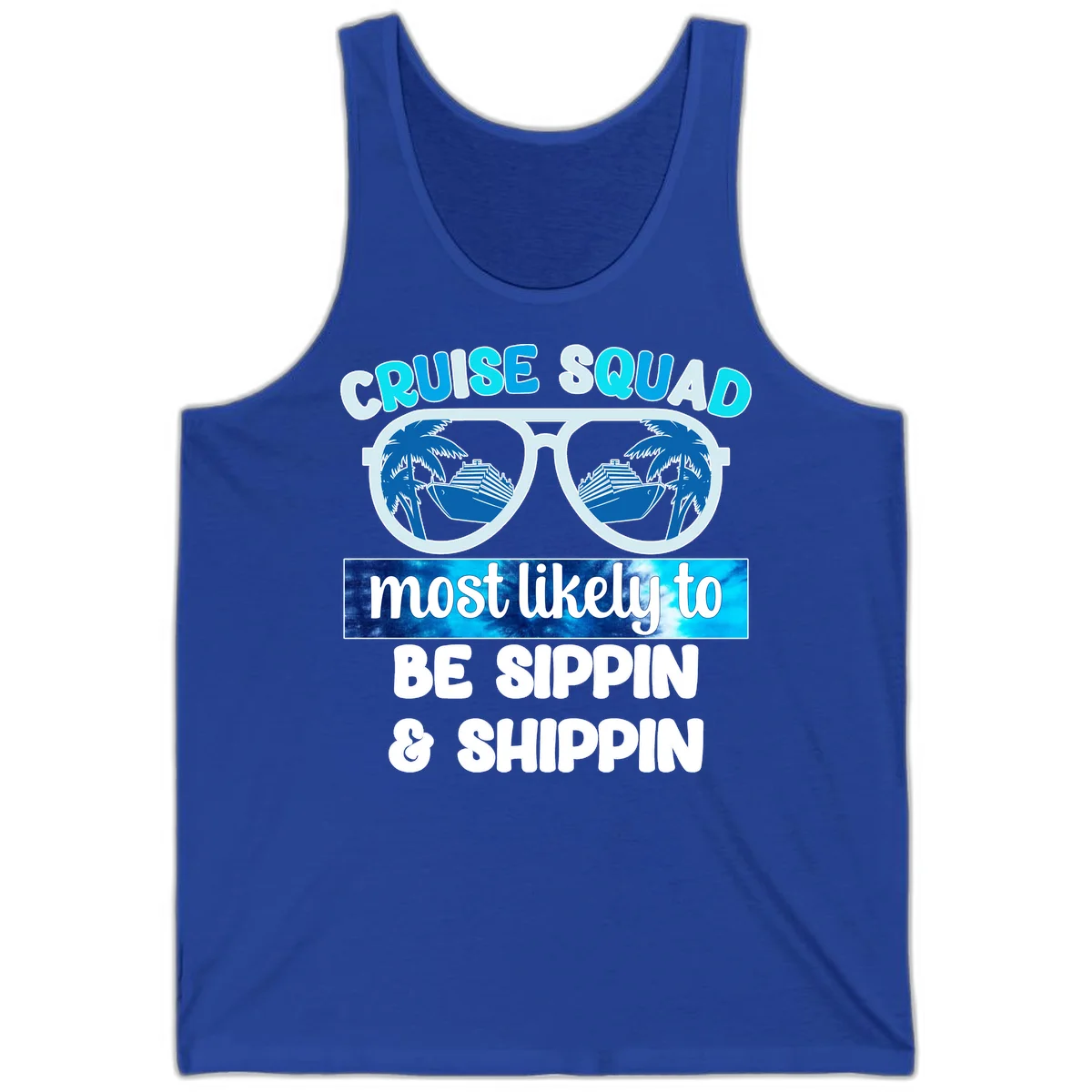 Cruise Squad Sippin & Shippin Tank in True Royal