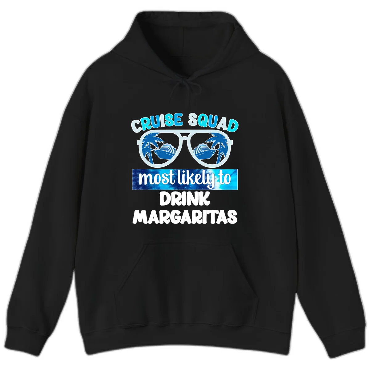 Cruise Squad Margarita Vibes Hoodie in Black