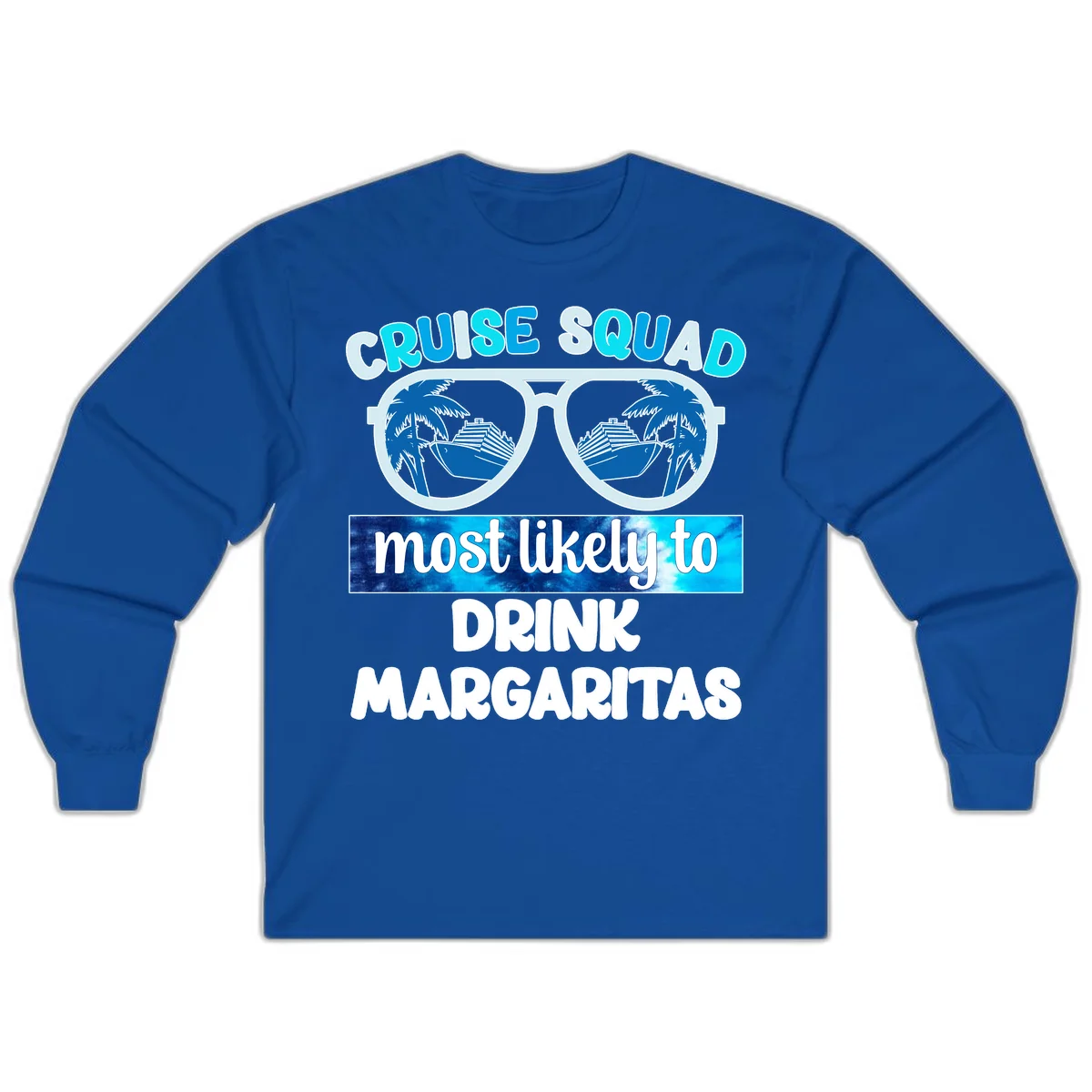 Cruise Squad Margarita Vibes Long Sleeve in Royal