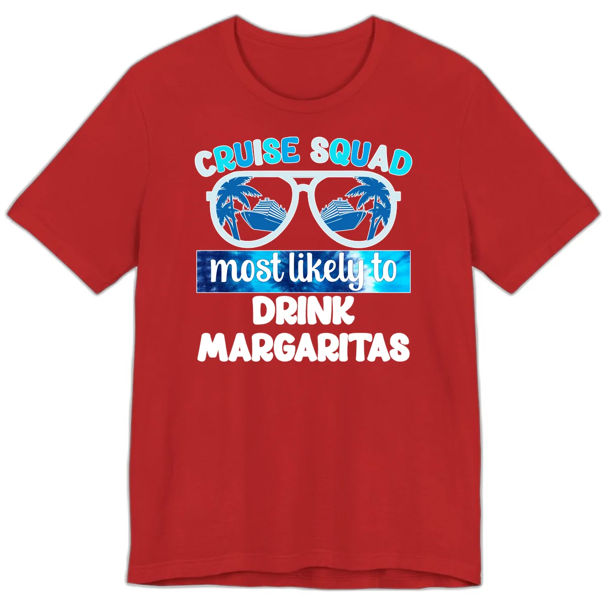 Cruise Squad Margarita Vibes Premium T-Shirt in Red