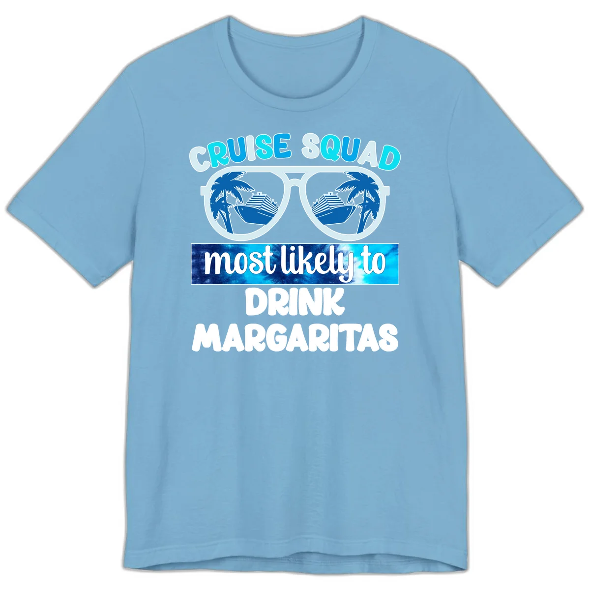 Cruise Squad Margarita Vibes Premium T-Shirt in Ocean Blue