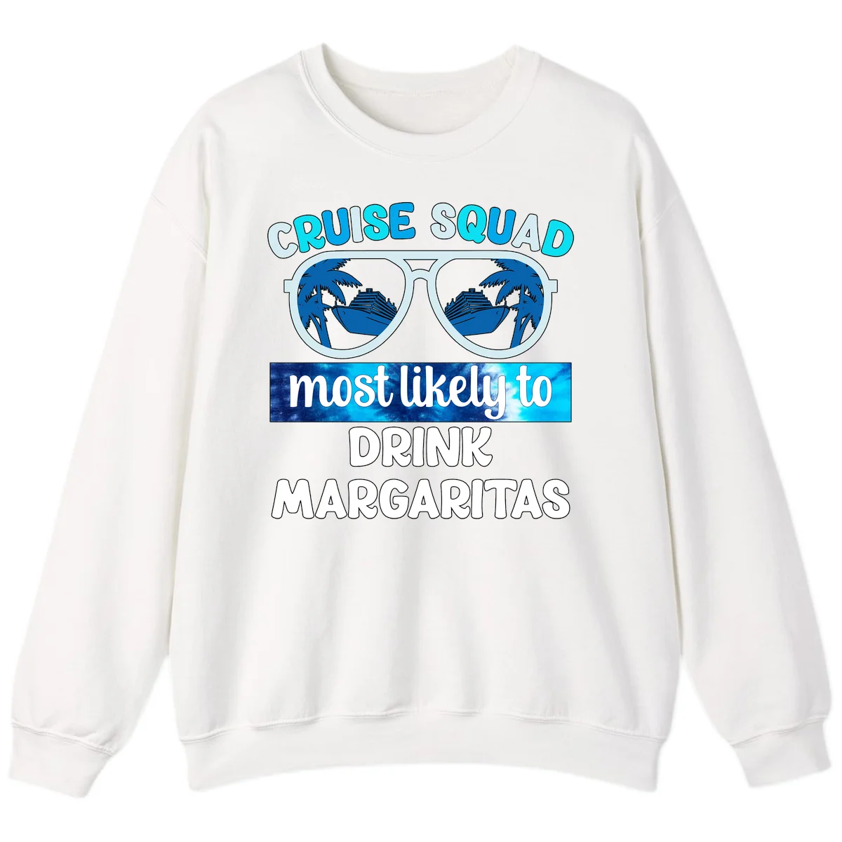 Cruise Squad Margarita Vibes Sweatshirt in White