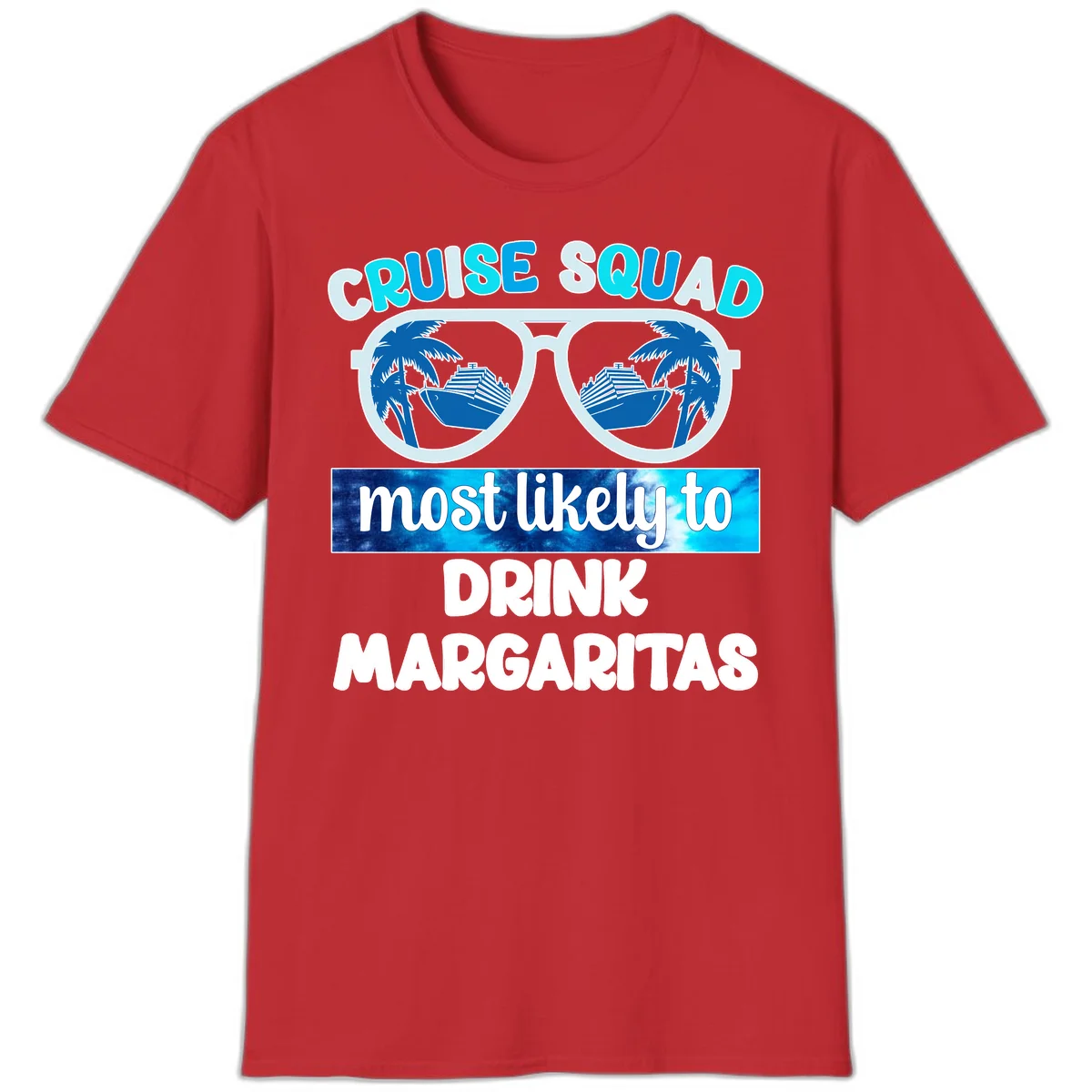 Cruise Squad Margarita Vibes T-Shirt in Red