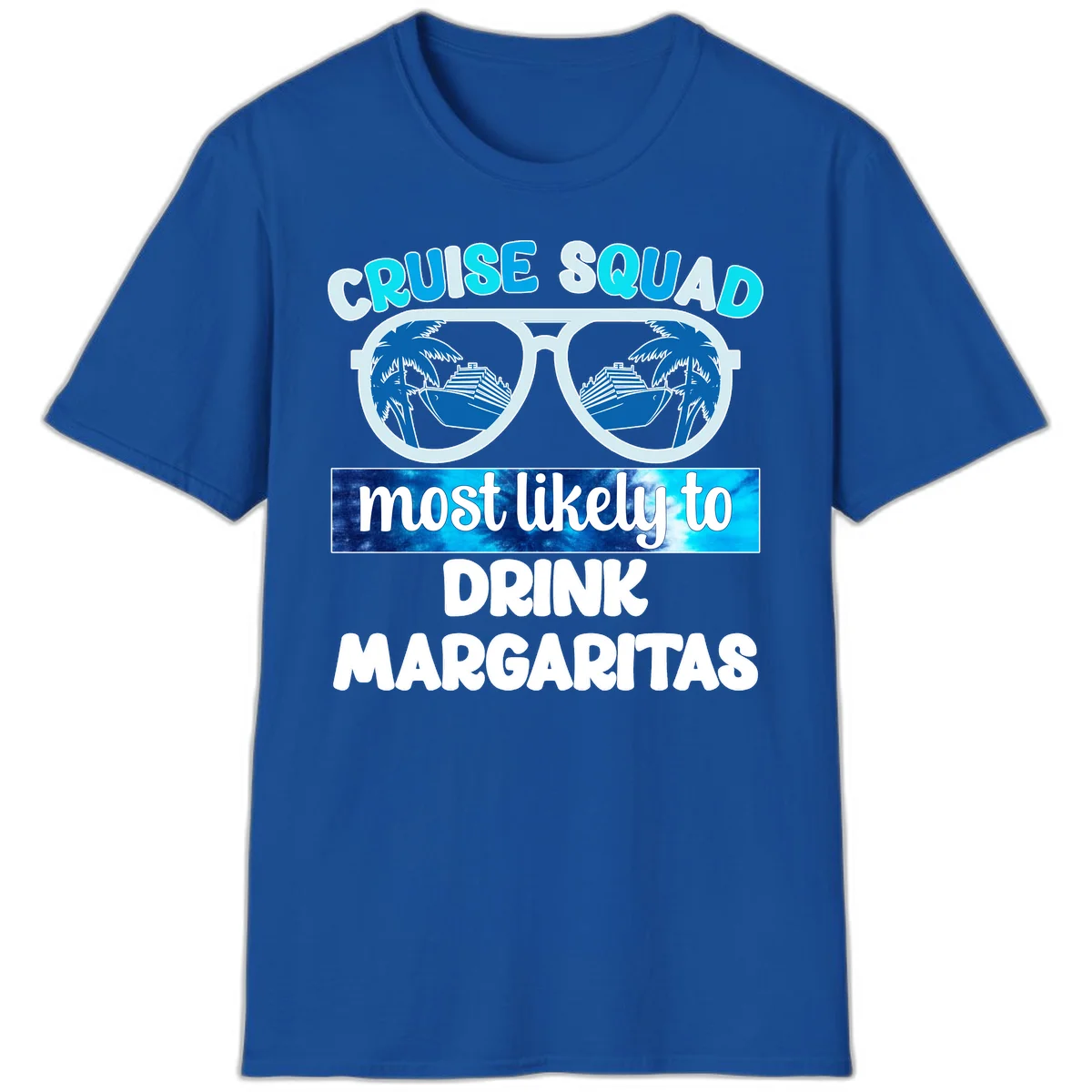 Cruise Squad Margarita Vibes T-Shirt in Royal
