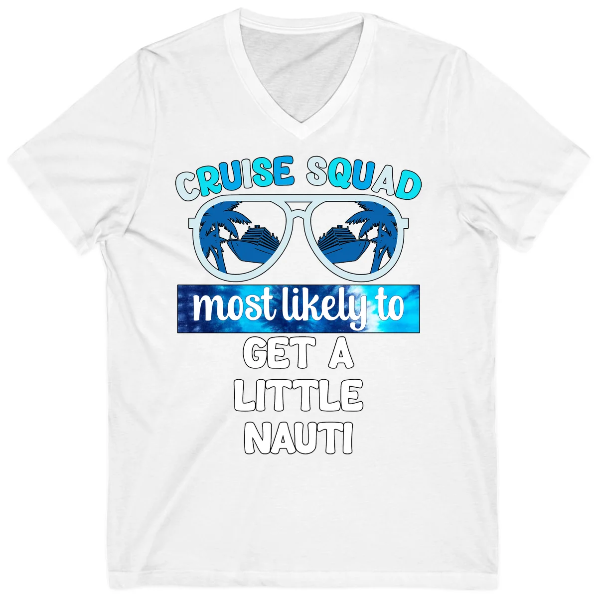 Cruise Squad Most Likely to Get a Little Nauti V-Neck in White