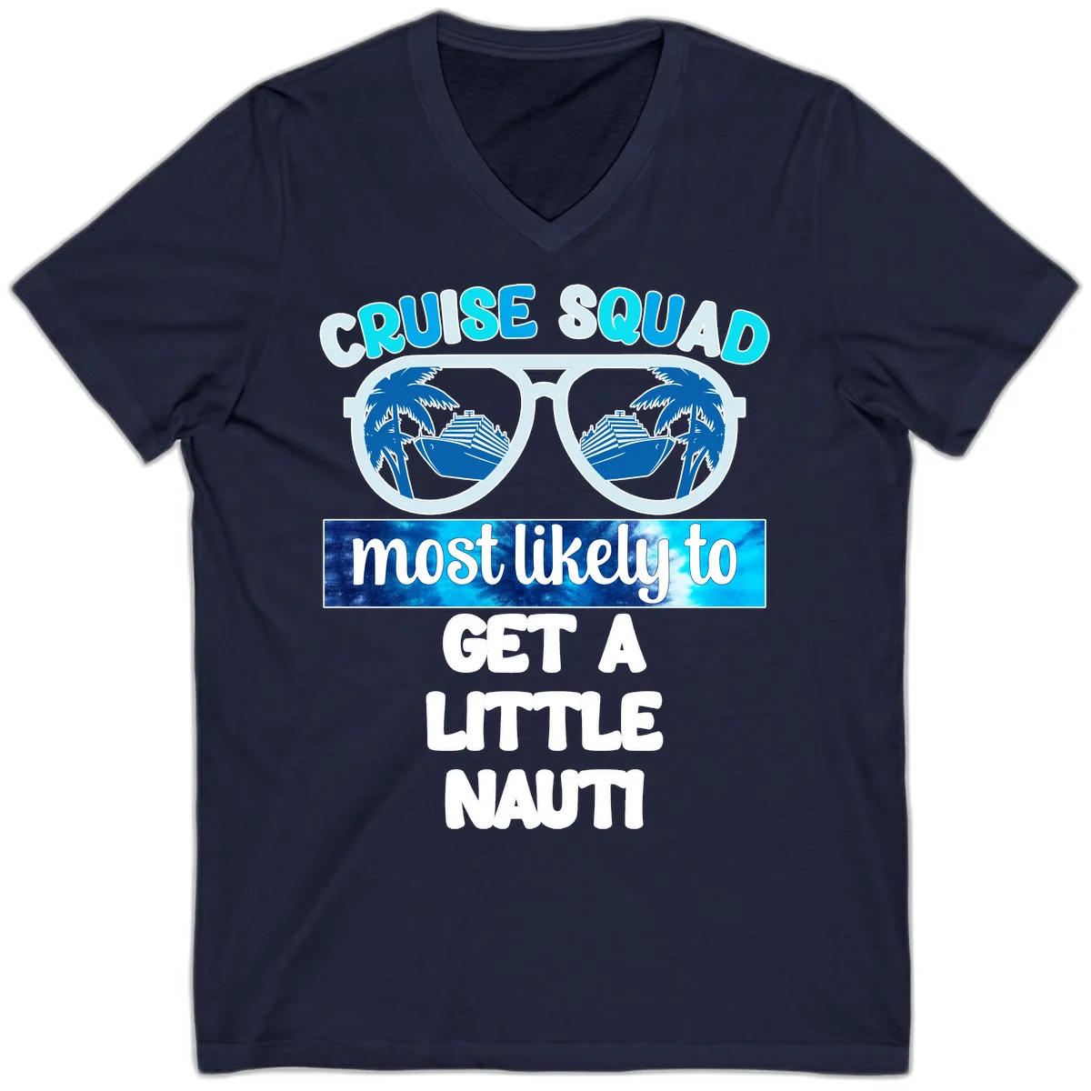 Cruise Squad Most Likely to Get a Little Nauti V-Neck in Navy
