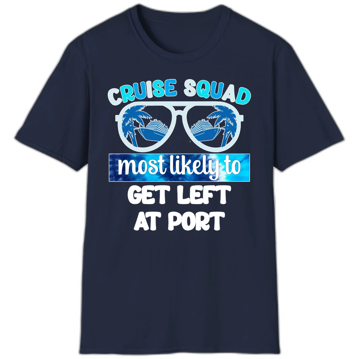 Cruise Squad Left At Port T-Shirt in Navy