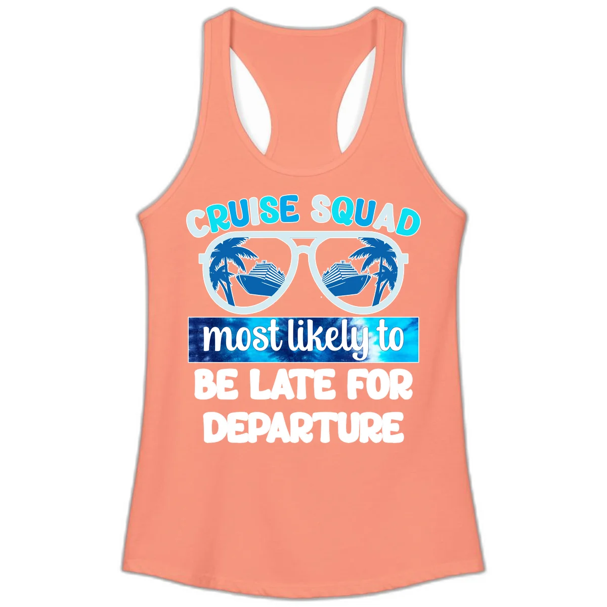 Cruise Squad Most Likely Late Ladies Tank in Solid Light Orange