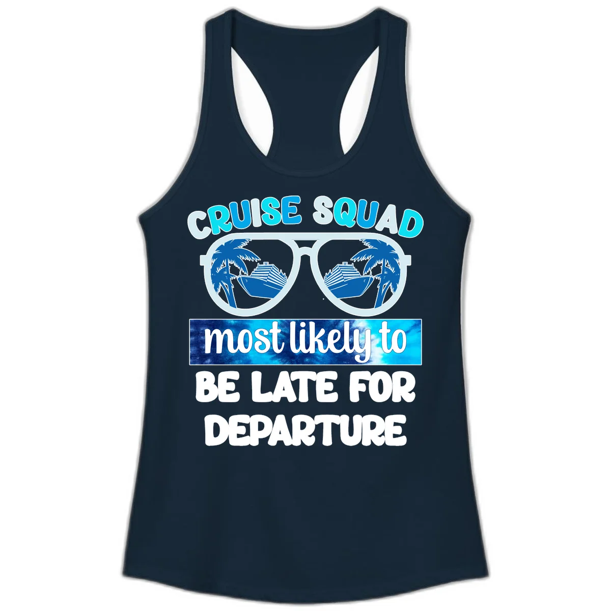 Cruise Squad Most Likely Late Ladies Tank in Solid Midnight Navy