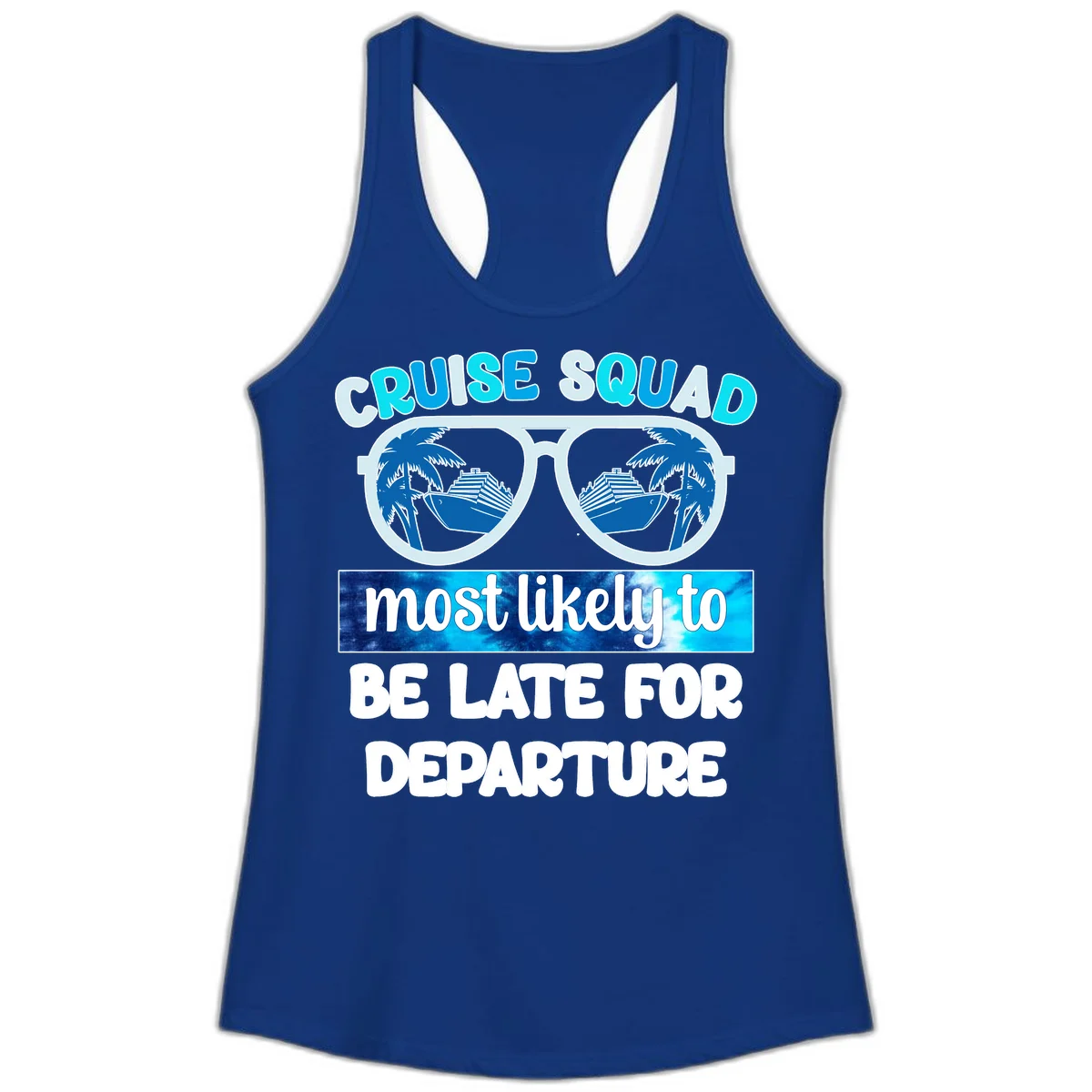 Cruise Squad Most Likely Late Ladies Tank in Solid Royal