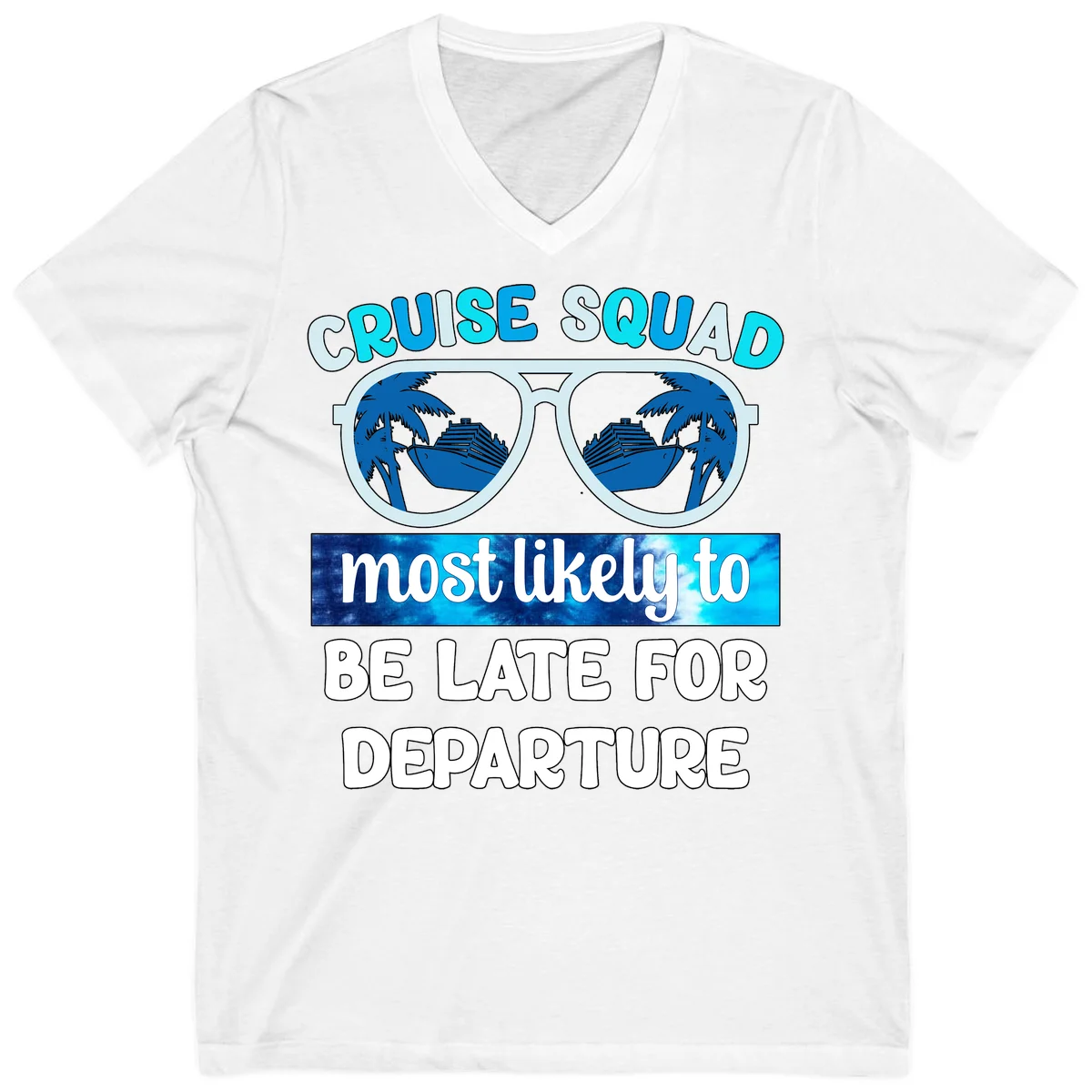 Cruise Squad Most Likely Late V-Neck in White