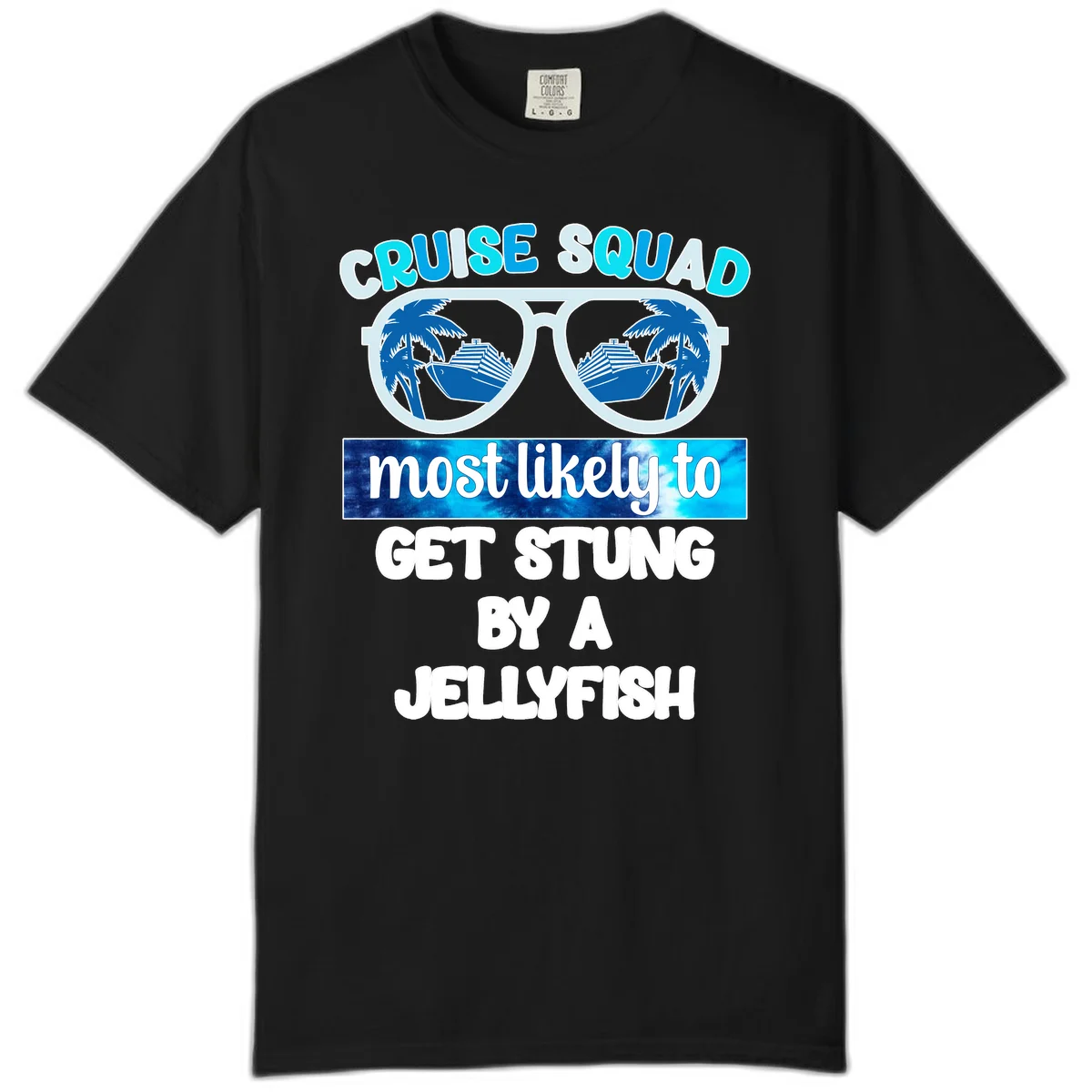 Cruise Squad Jellyfish Stung Comfort Color in Black