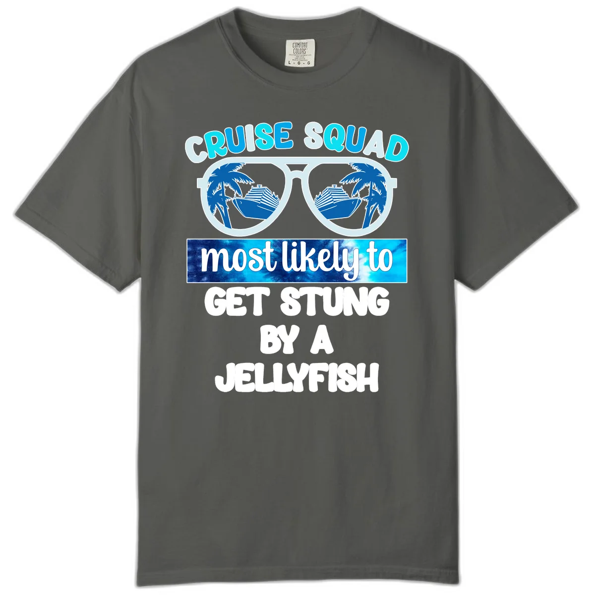 Cruise Squad Jellyfish Stung Comfort Color in Pepper
