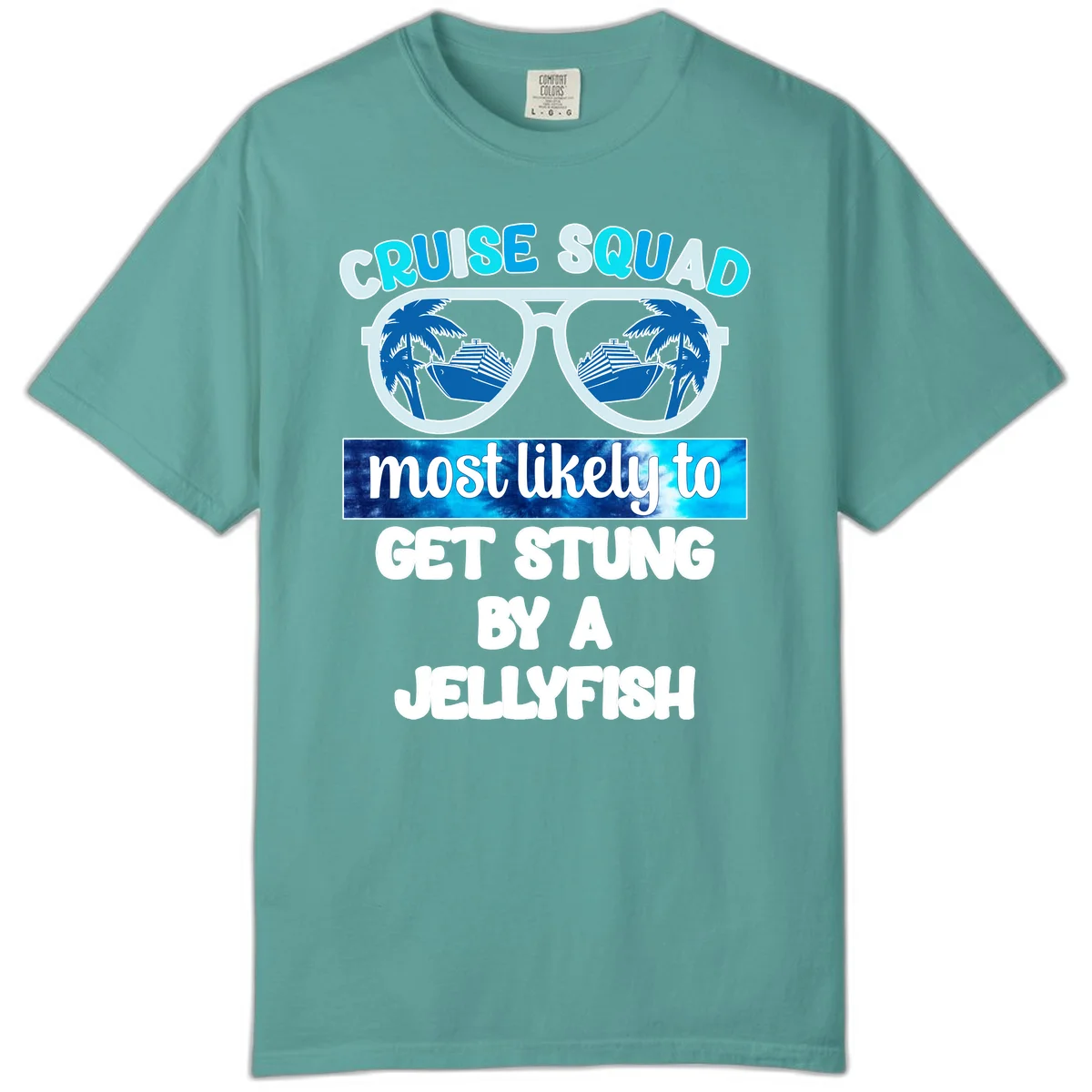 Cruise Squad Jellyfish Stung Comfort Color in Seafoam