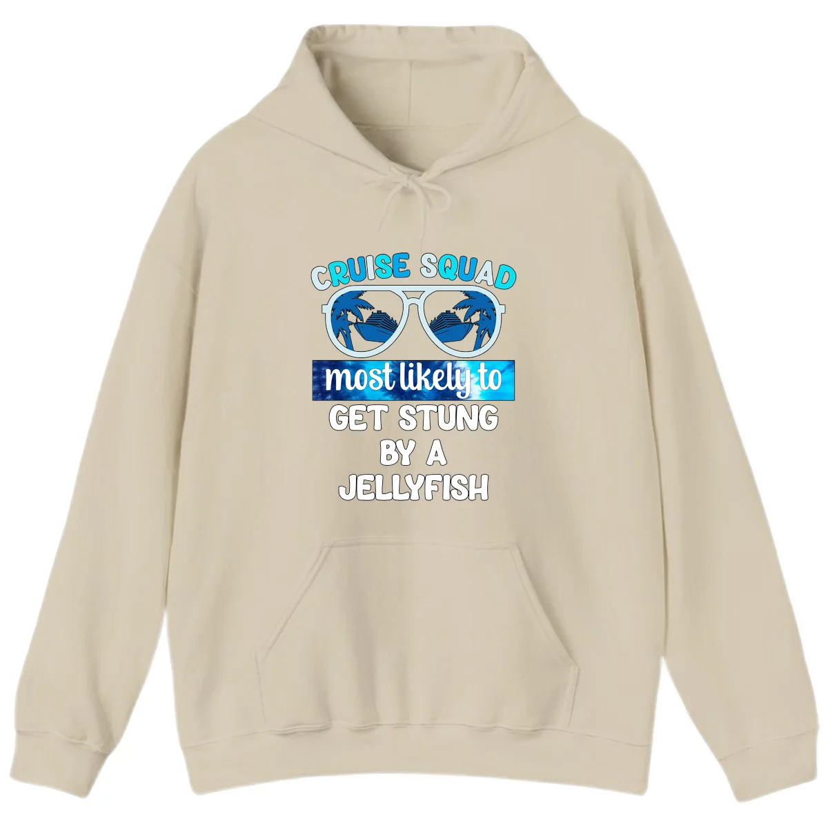 Cruise Squad Jellyfish Stung Hoodie in Sand