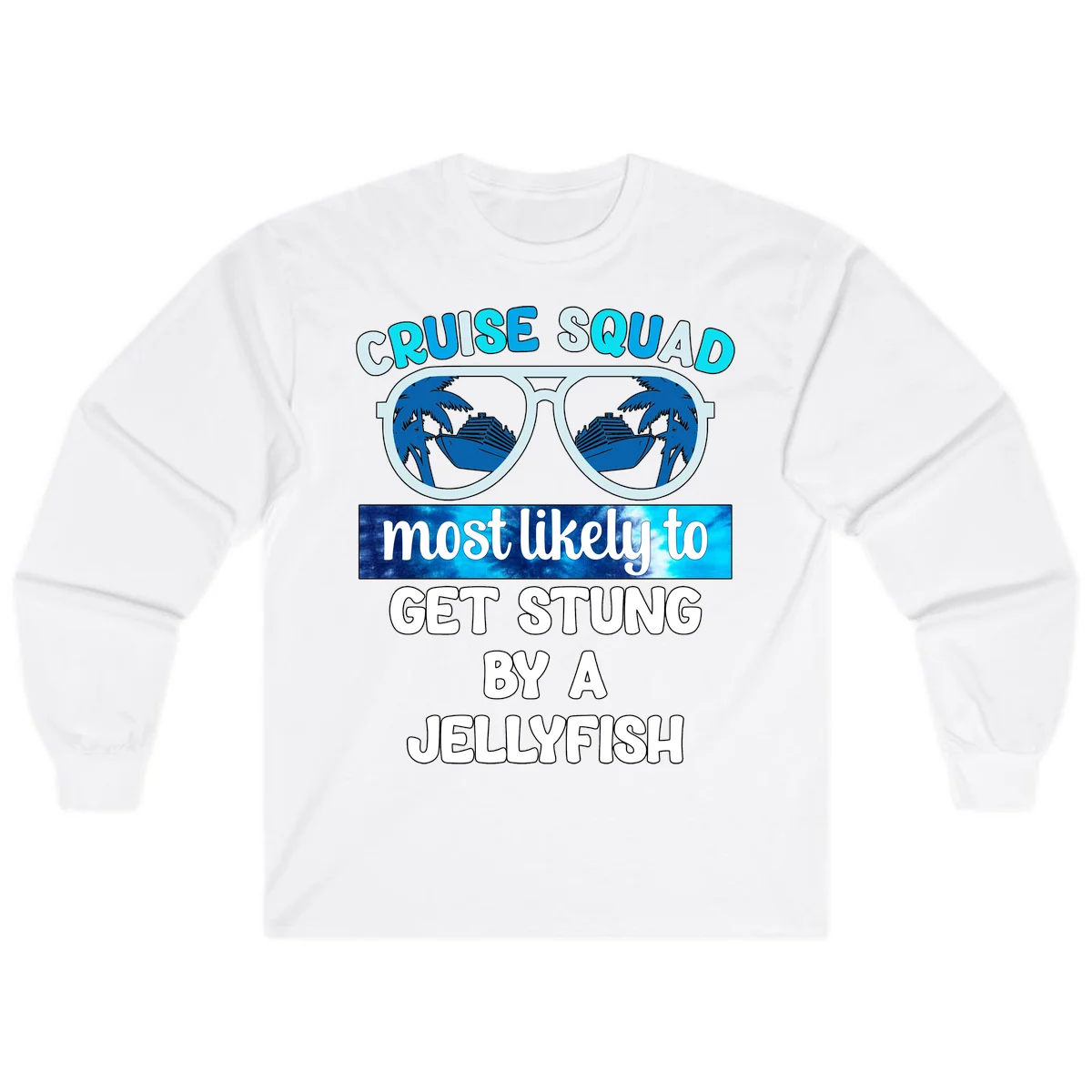Cruise Squad Jellyfish Stung Long Sleeve in White