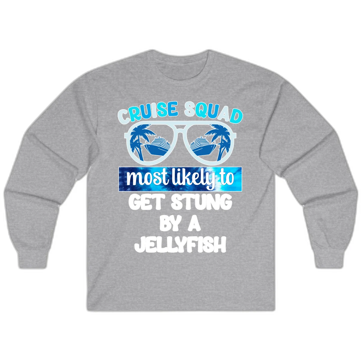 Cruise Squad Jellyfish Stung Long Sleeve in Sport Grey