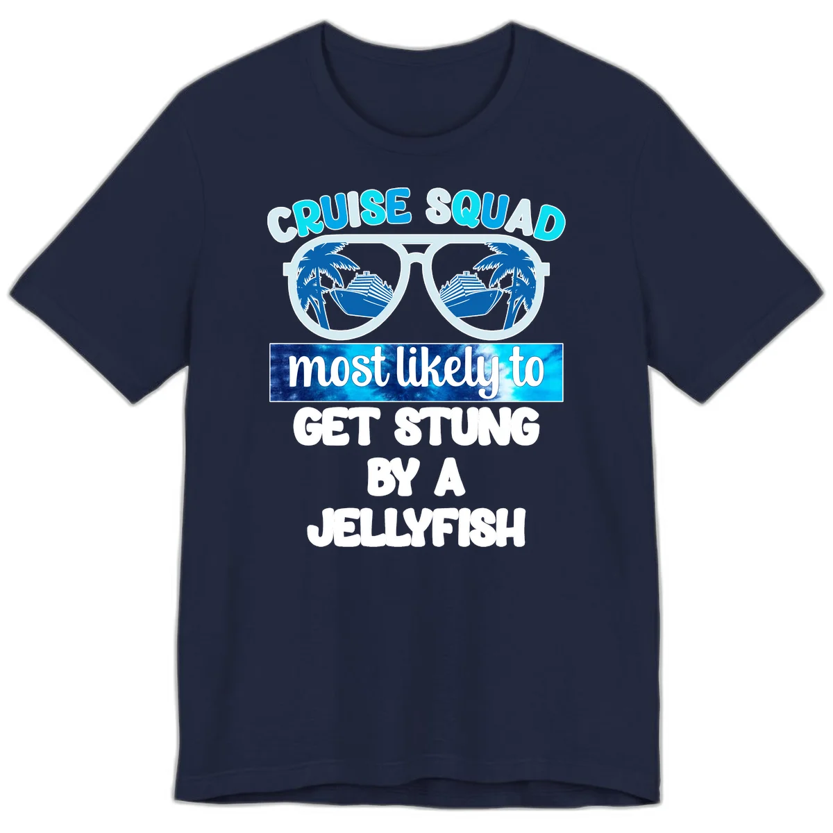 Cruise Squad Jellyfish Stung Premium T-Shirt in Navy