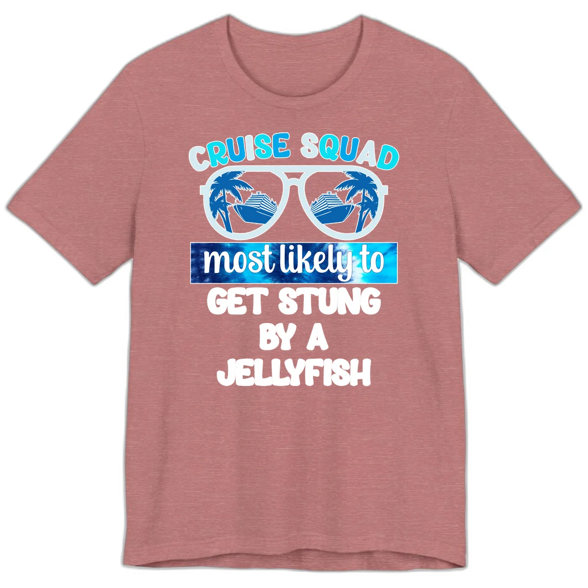Cruise Squad Jellyfish Stung Premium T-Shirt in Heather Mauve