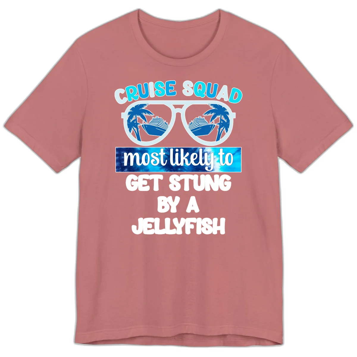 Cruise Squad Jellyfish Stung Premium T-Shirt in Mauve