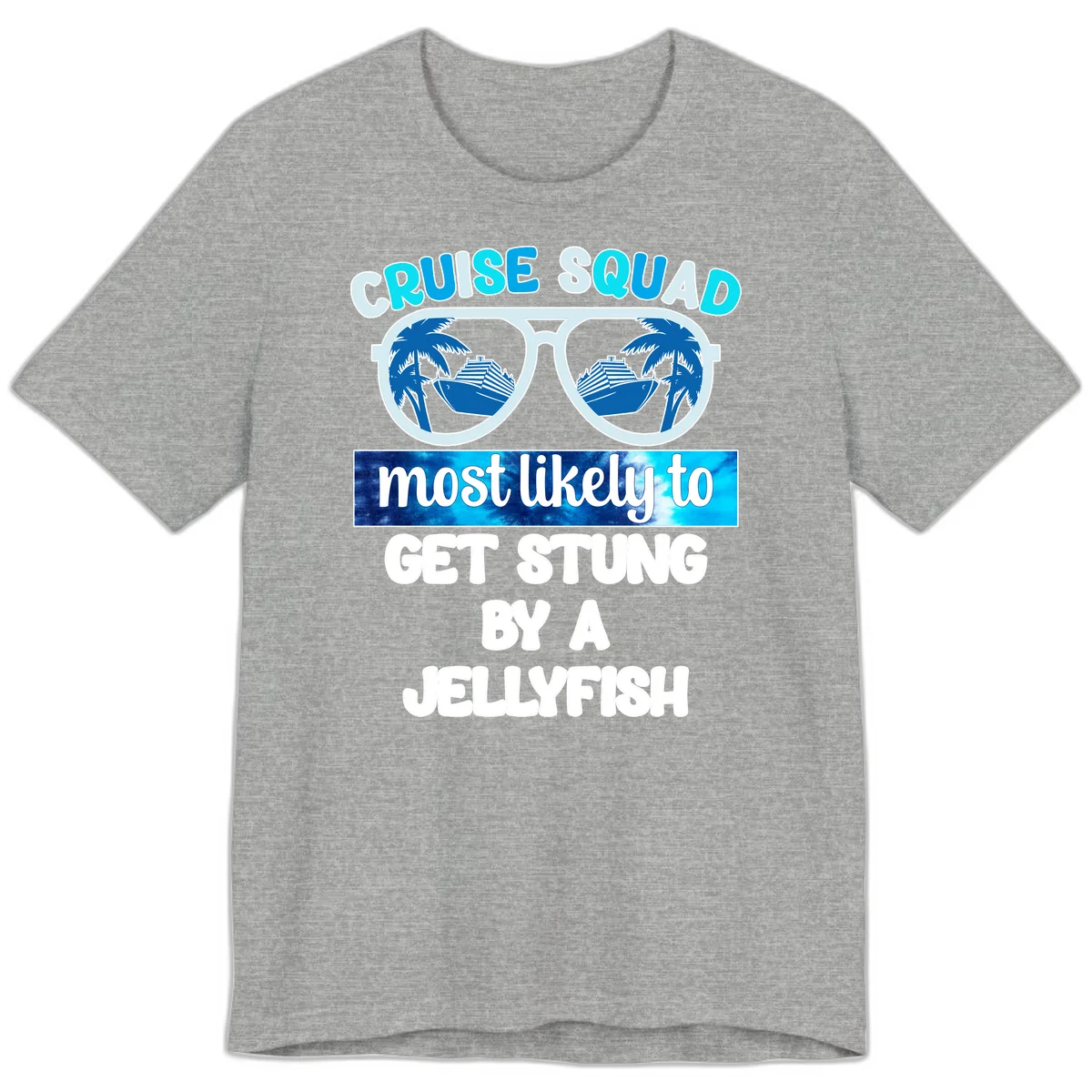 Cruise Squad Jellyfish Stung Premium T-Shirt in Athletic Heather