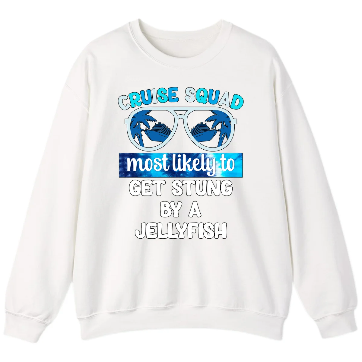 Cruise Squad Jellyfish Stung Sweatshirt in White