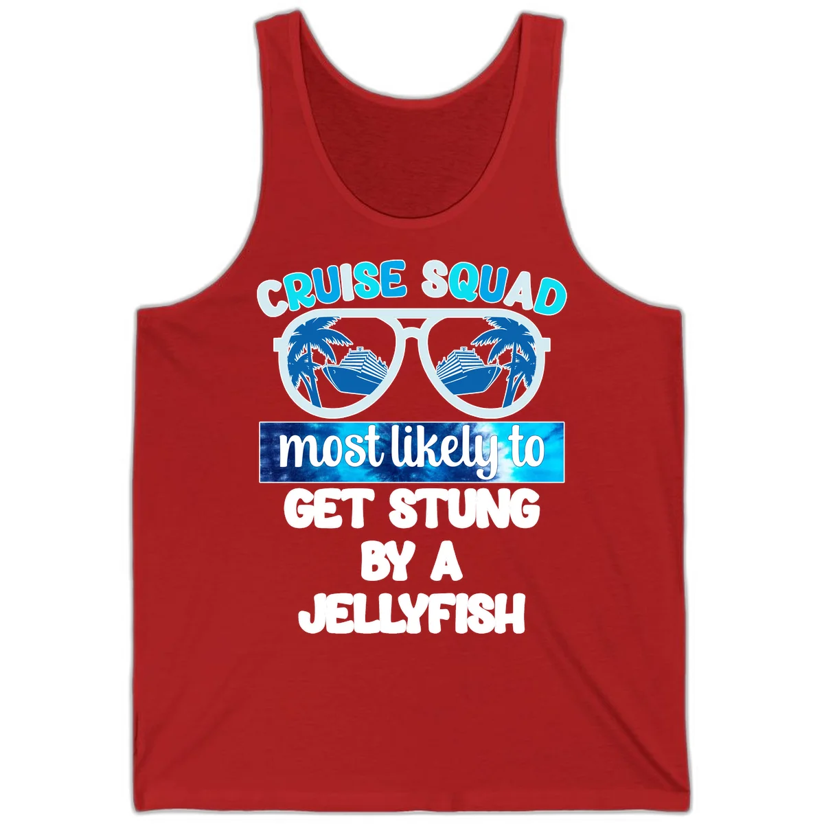 Cruise Squad Jellyfish Stung Tank in Red