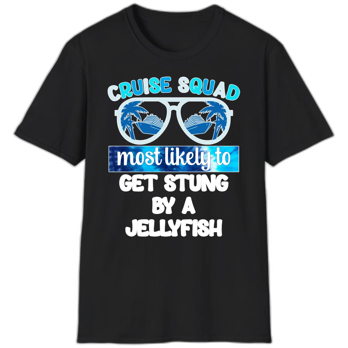 Cruise Squad Jellyfish Stung T-Shirt in Black