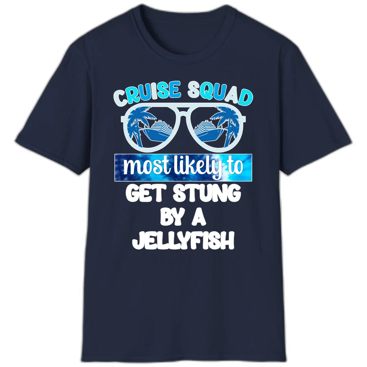 Cruise Squad Jellyfish Stung T-Shirt in Navy