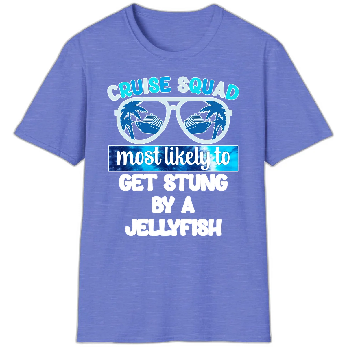 Cruise Squad Jellyfish Stung T-Shirt in Heather Royal