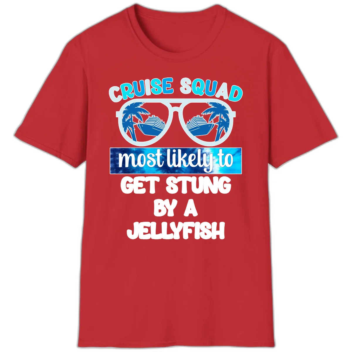 Cruise Squad Jellyfish Stung T-Shirt in Red