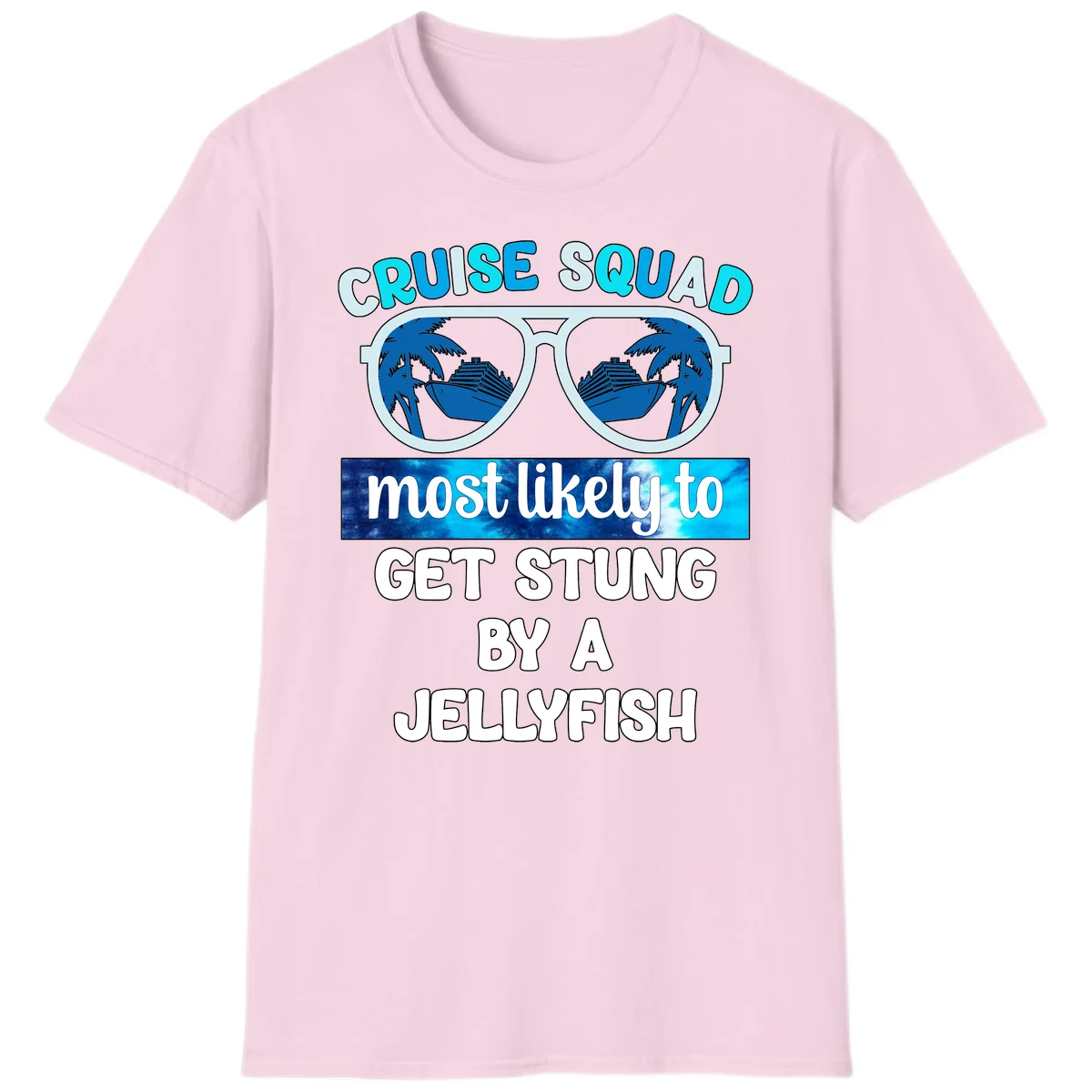 Cruise Squad Jellyfish Stung T-Shirt in Light Pink