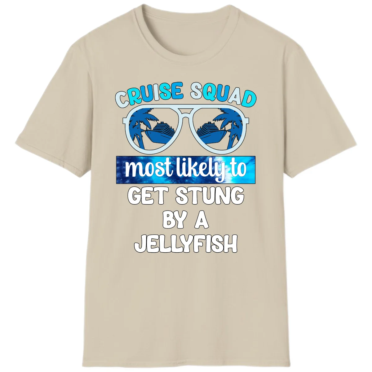 Cruise Squad Jellyfish Stung T-Shirt in Sand