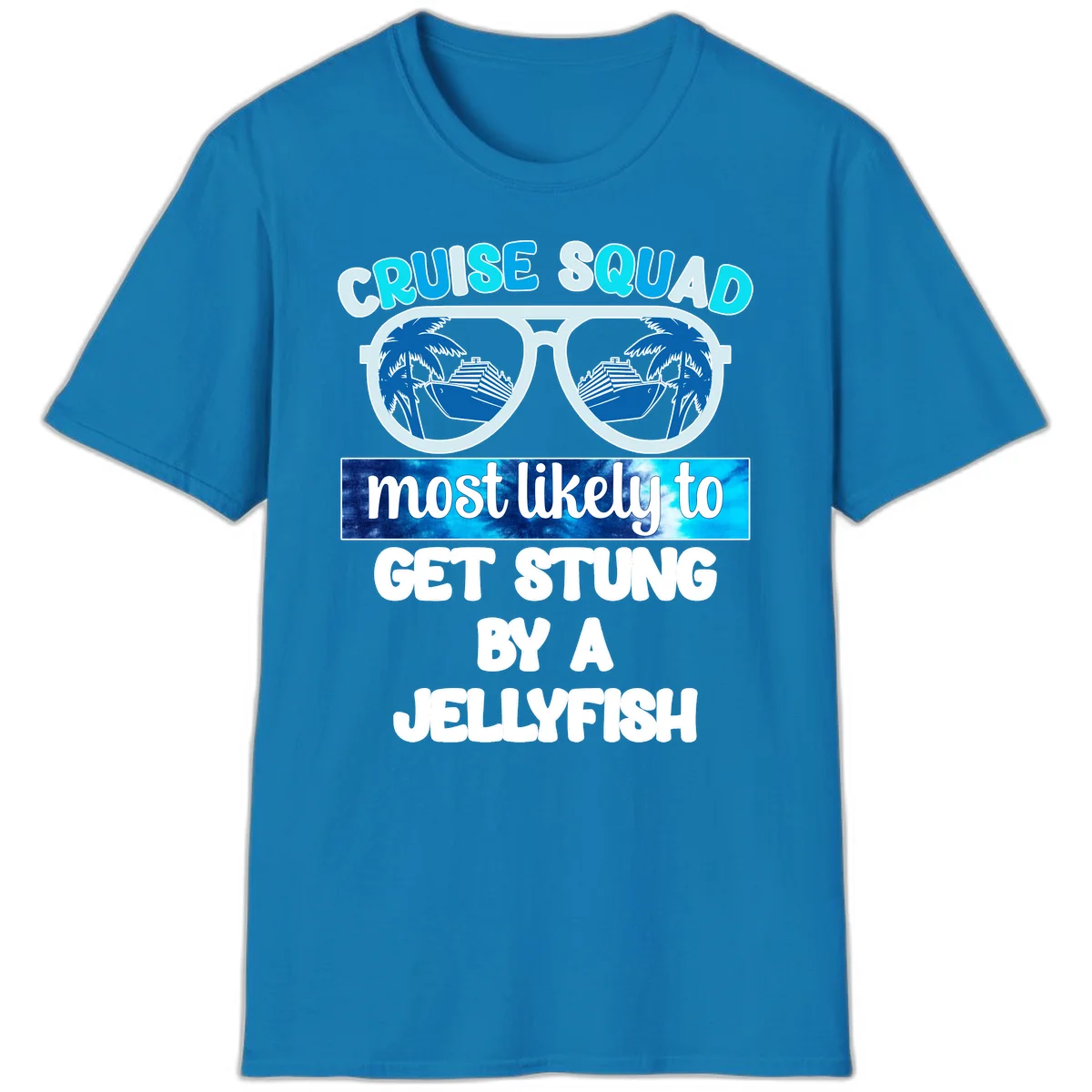 Cruise Squad Jellyfish Stung T-Shirt in Sapphire